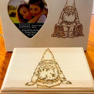 Matching picture frame and small keepsake box